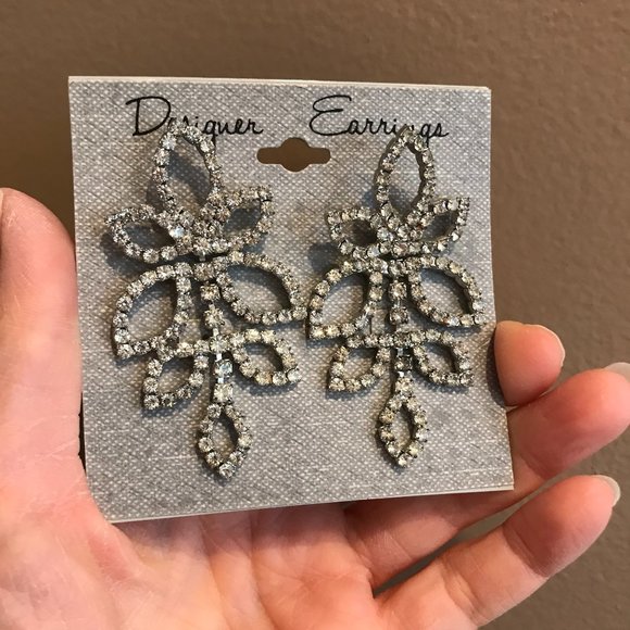 Rhinestone earrings - Picture 1 of 2